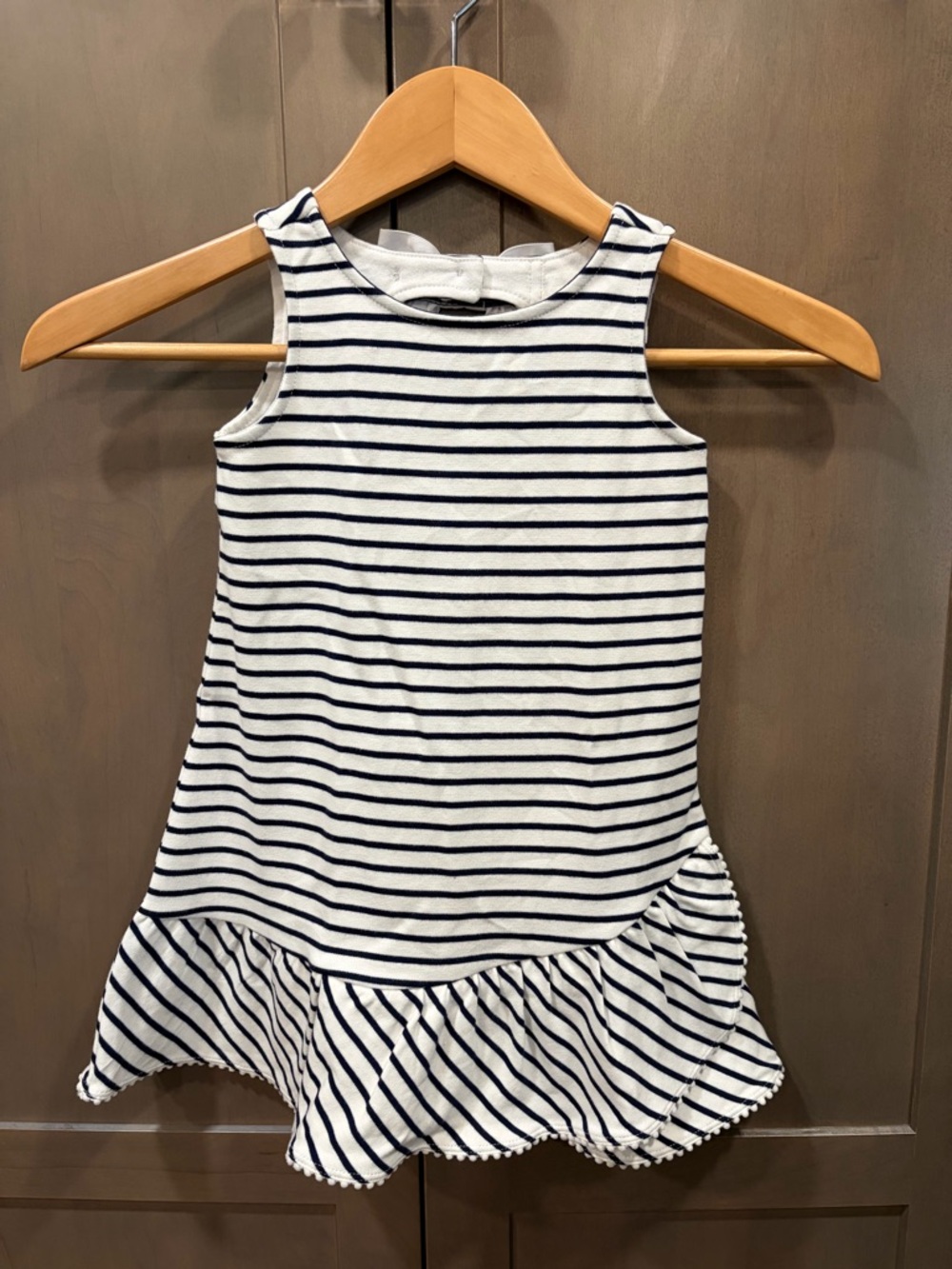 Janie and Jack Navy and White Striped Sleeveless Dress